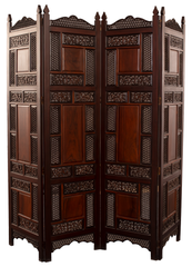 Ornate Four-Panel Room Divider