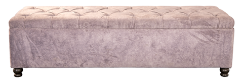 Tufted Accent Wooden Bench – Beige Upholstery & Classic Design