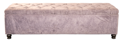 Tufted Accent Wooden Bench – Beige Upholstery & Classic Design