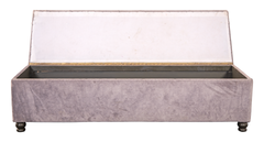 Tufted Accent Wooden Bench – Beige Upholstery & Classic Design