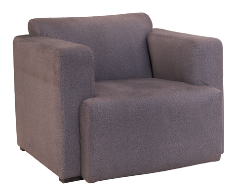 Azure Harmony Wooden Sofa Set – Grey Upholstery & Blue Accent Cushions
