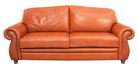Classic Tan Original cow Leather Sofa Set – Three-Seater Sofa with Matching Armchairs