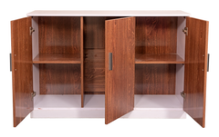 Modern Wood-Grain Storage Cabinet