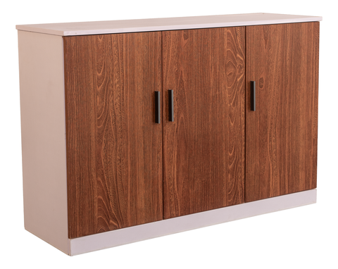 Modern Wood-Grain Storage Cabinet