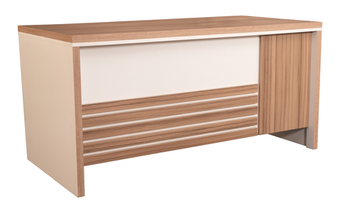Modern Two-Toned L-Shaped Office Desk