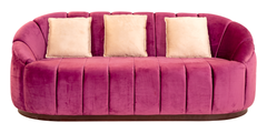 Modern Velvet Sofa Set – Dual Tone Plush Comfort with Accent Cushions