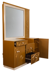 Royal Blue & Gold 4-Piece Velvet Bedroom Set