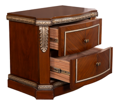 Imperial Classic Bedroom Set – Walnut & Gold Finish