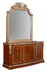 Imperial Classic Bedroom Set – Walnut & Gold Finish