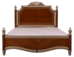 Imperial Classic Bedroom Set – Walnut & Gold Finish