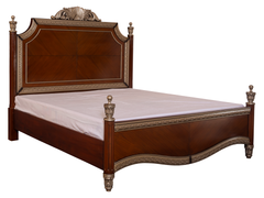 Imperial Classic Bedroom Set – Walnut & Gold Finish