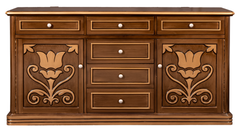 Regal Green Tufted Bedroom Set – King Bed with Carved Dresser & Side Tables
