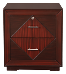 Geo Frame King Bedroom Set – Geometric Panel Design with Dresser & Side Tables