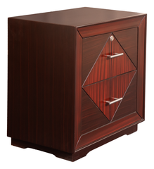 Geo Frame King Bedroom Set – Geometric Panel Design with Dresser & Side Tables