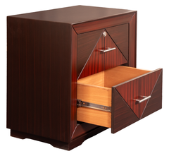 Geo Frame King Bedroom Set – Geometric Panel Design with Dresser & Side Tables
