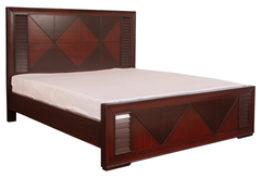Geo Frame King Bedroom Set – Geometric Panel Design with Dresser & Side Tables