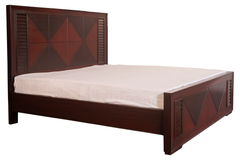 Geo Frame King Bedroom Set – Geometric Panel Design with Dresser & Side Tables