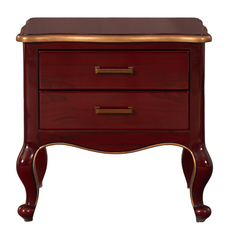 Classic Royal Bed Set – Tufted Headboard, Carved Legs & Bargandi Finish