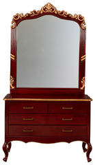 Classic Royal Bed Set – Tufted Headboard, Carved Legs & Bargandi Finish