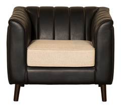 Black Leatherette Sofa Set – Sophisticated Comfort in Tooth & Keekar Wood Frame - Silaj Furniture
