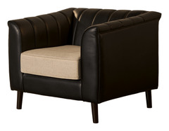 Black Leatherette Sofa Set – Sophisticated Comfort in Tooth & Keekar Wood Frame - Silaj Furniture