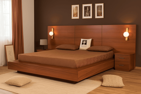 Modern Walnut King Bed — Sleek Luxury for the Contemporary Home - Silaj Furniture