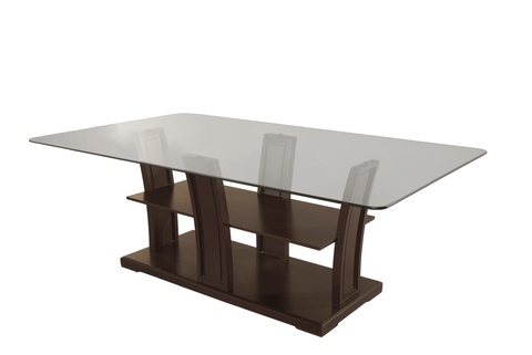 Premium 6 - Seater Dining Set — Glass Elegance & Upholstered Comfort - Silaj Furniture